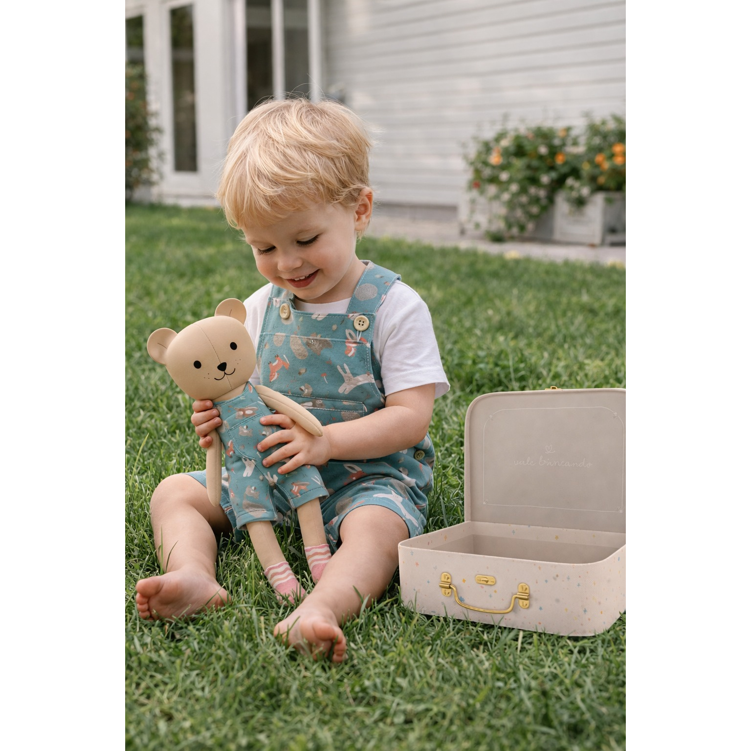 Kit Boneco Urso Bosque + Petit Case