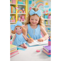 Kit Boneca Nina Liso Azul