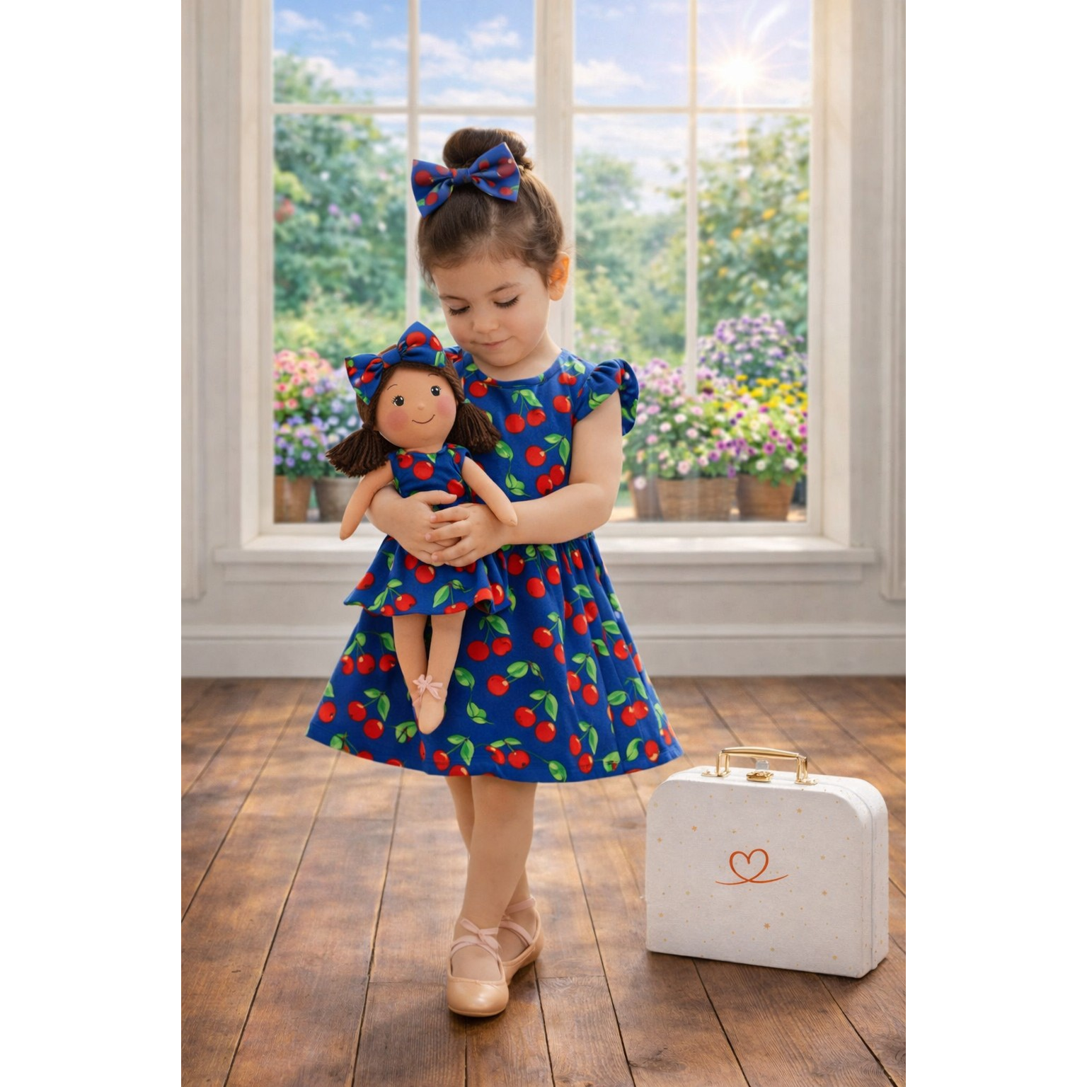Kit Boneca Manu Cereja + Petit Case