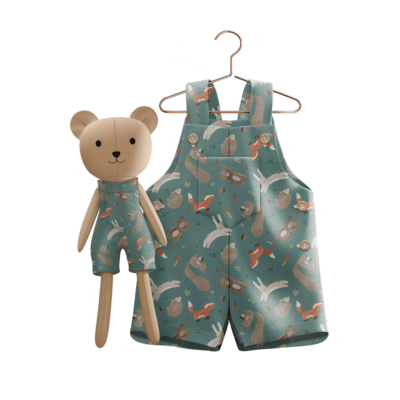 Kit Boneco Urso Bosque