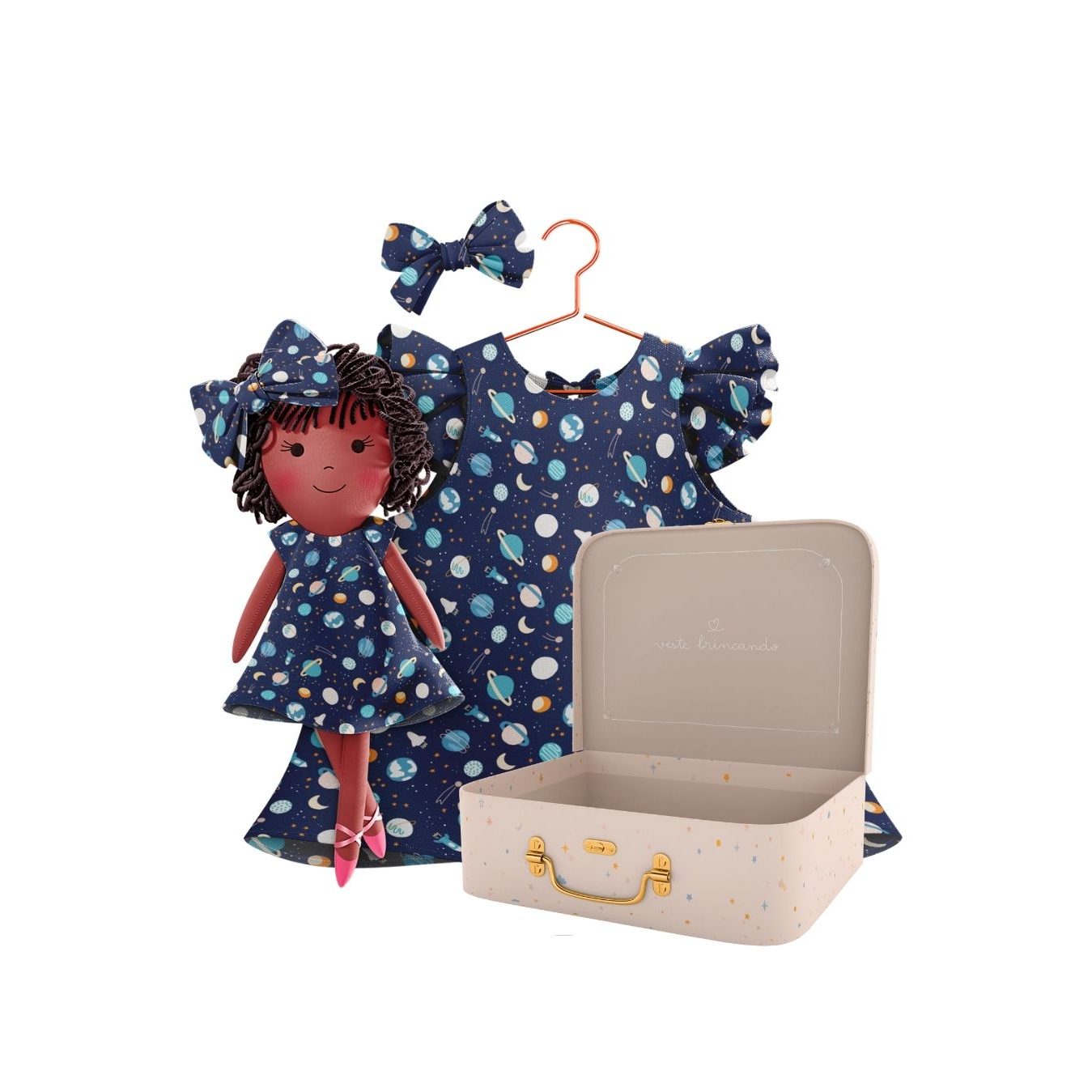 Kit Boneca Bella Espaço + Petit Case