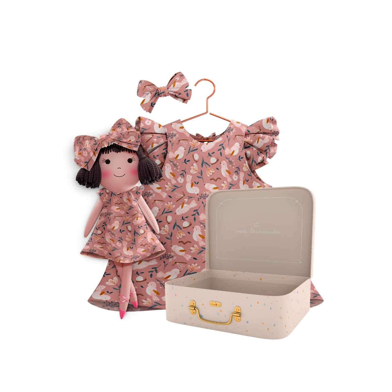 Kit Boneca Alice Jardim + Petit Case