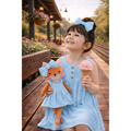 Kit Boneca Dona Raposa Liso Azul
