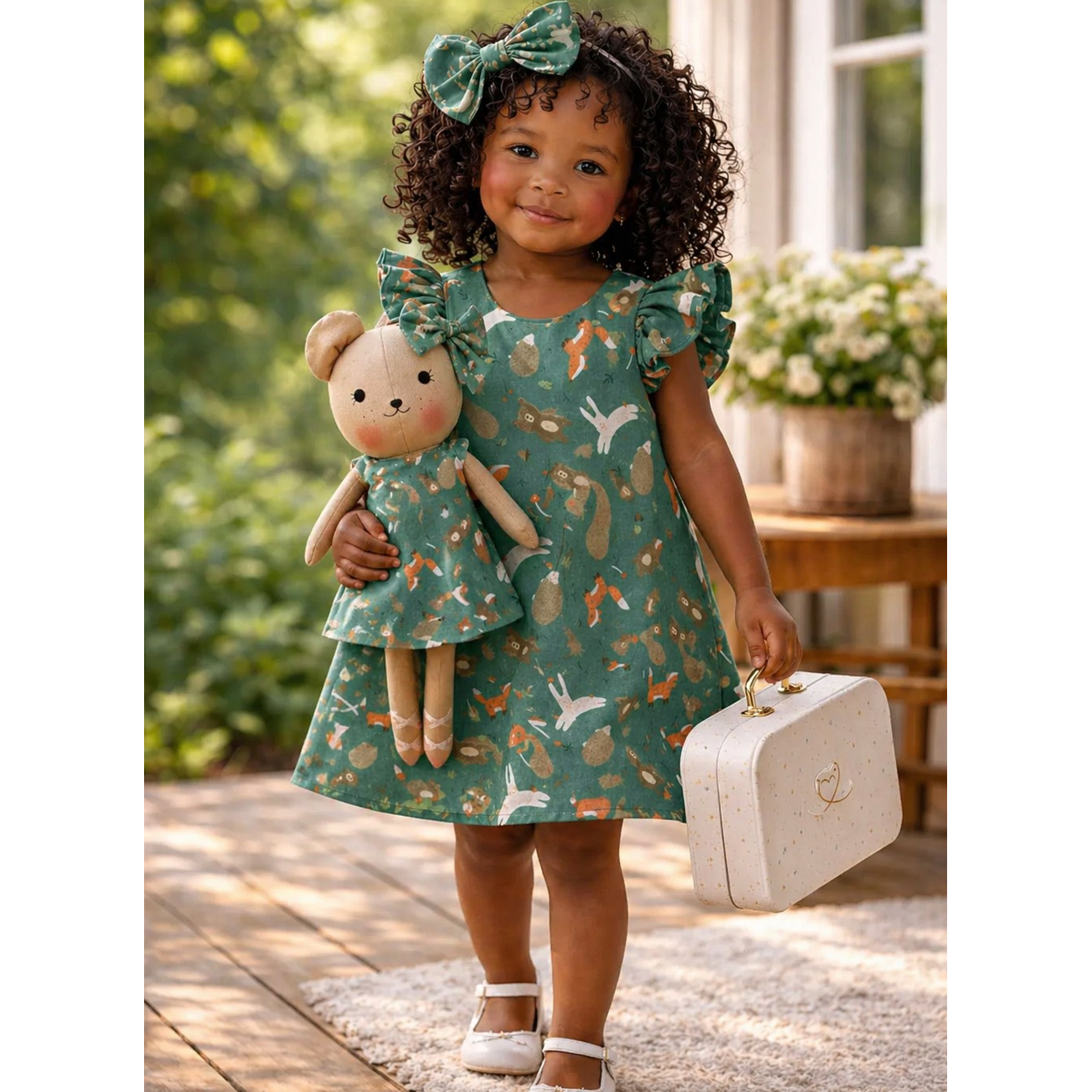 Kit Boneca Ursinha Mel Bosque+ Petit Case