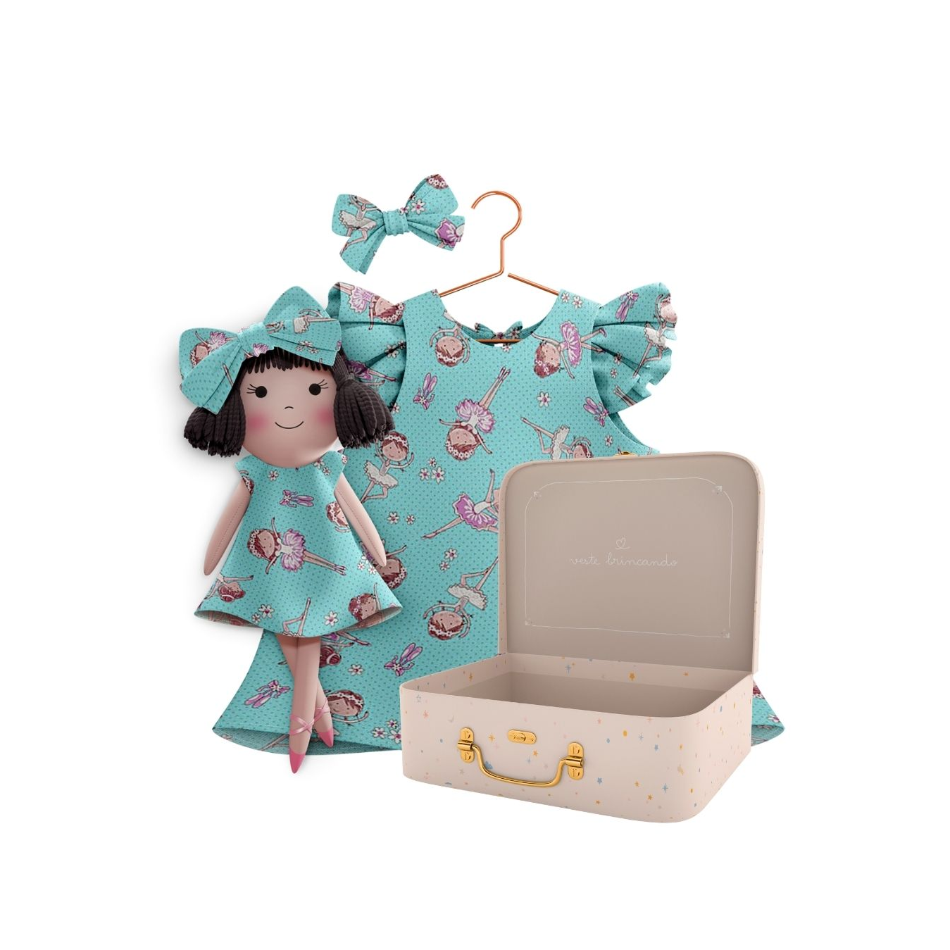 Kit Boneca Alice Ballet + Petit Case