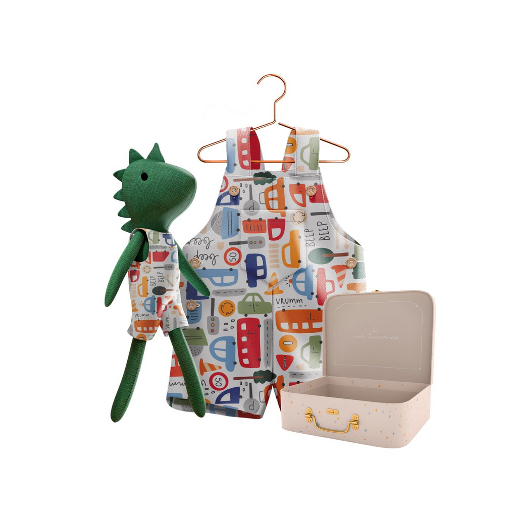 Kit Boneco Dino Carros + Petit Case